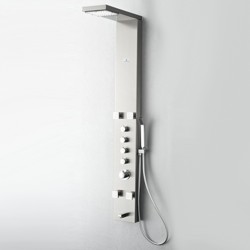 FSP8006BS Verona (Brushed Silver) Thermostatic Shower Massage Panel