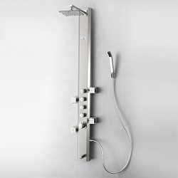 FSP8007BS Prato (Brushed Silver) Thermostatic Shower Massage Panel