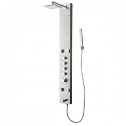 FSP8001BS Pavia (Brushed Silver) Thermostatic Shower Massage Panel